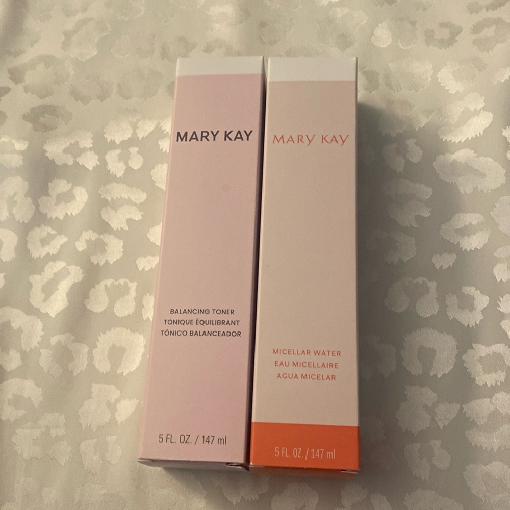 Mary Kay balancing toner and miscellar water.